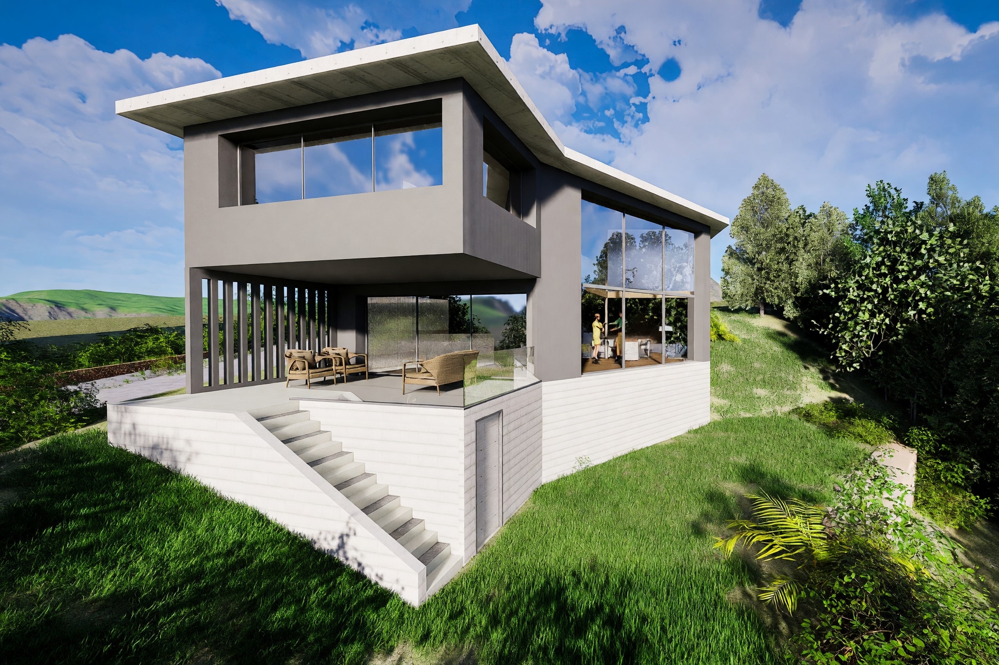 Moderna villa unifamiliare ad alta efficienza energetica con giardino privato, veranda coperta e living a doppia altezza - Rovio - foto 9